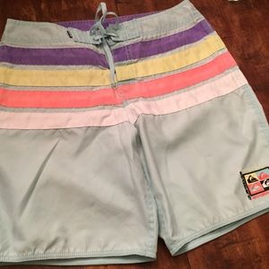 Retro men’s Quicksilver swim trunks size M